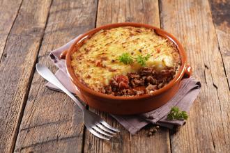 Shephard’s pie served in a bowl 